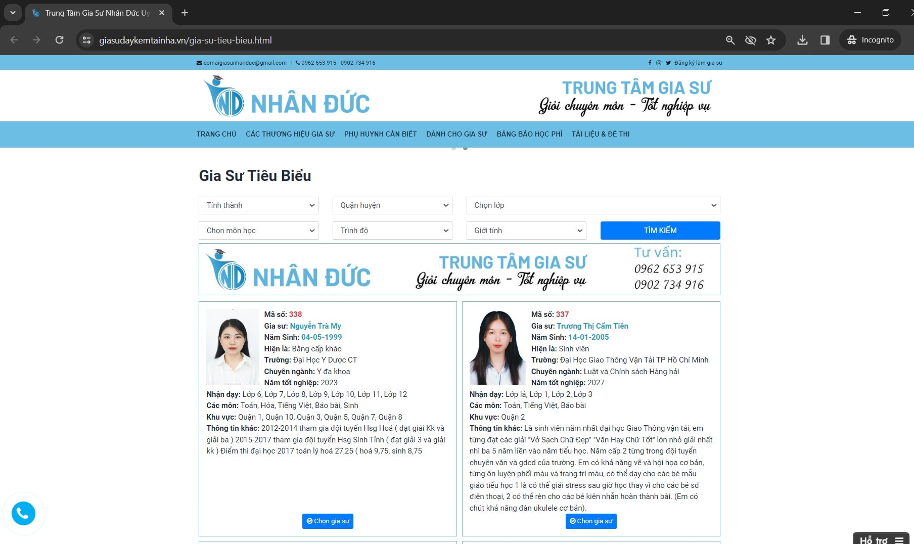 HƯỚNG DẪN ĐĂNG KÝ LÀM GIA SƯ