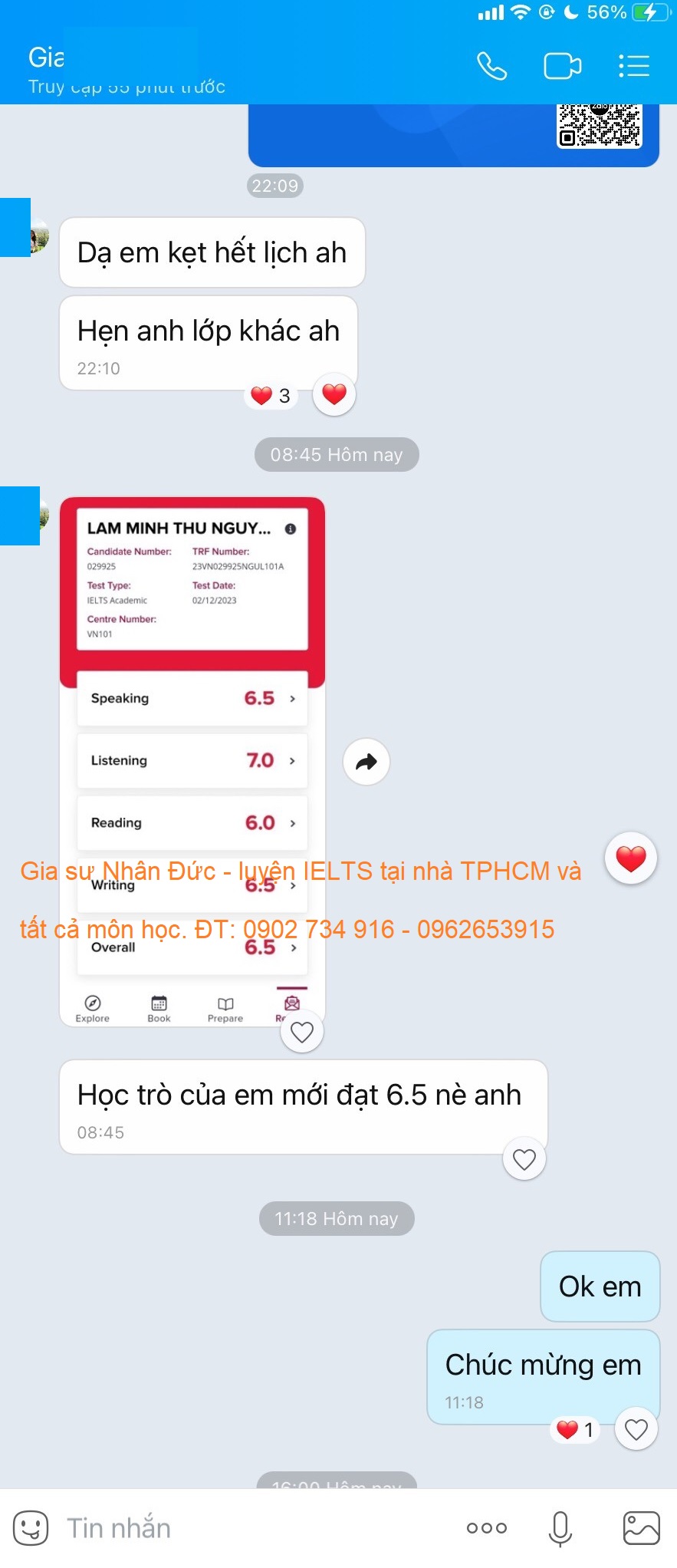 Kết Qủa Học Sinh Đã Đỗ, Đạt Sau Khóa Học Ở Nhân Đức